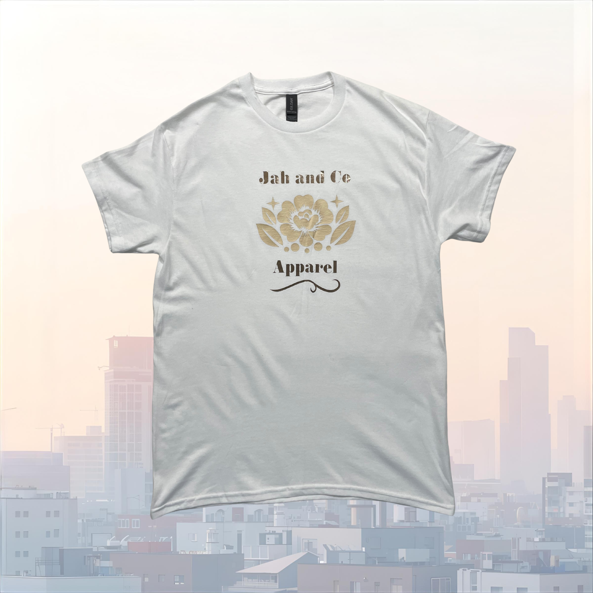 “Jah and Co Apparel” Gold Floral Shirt