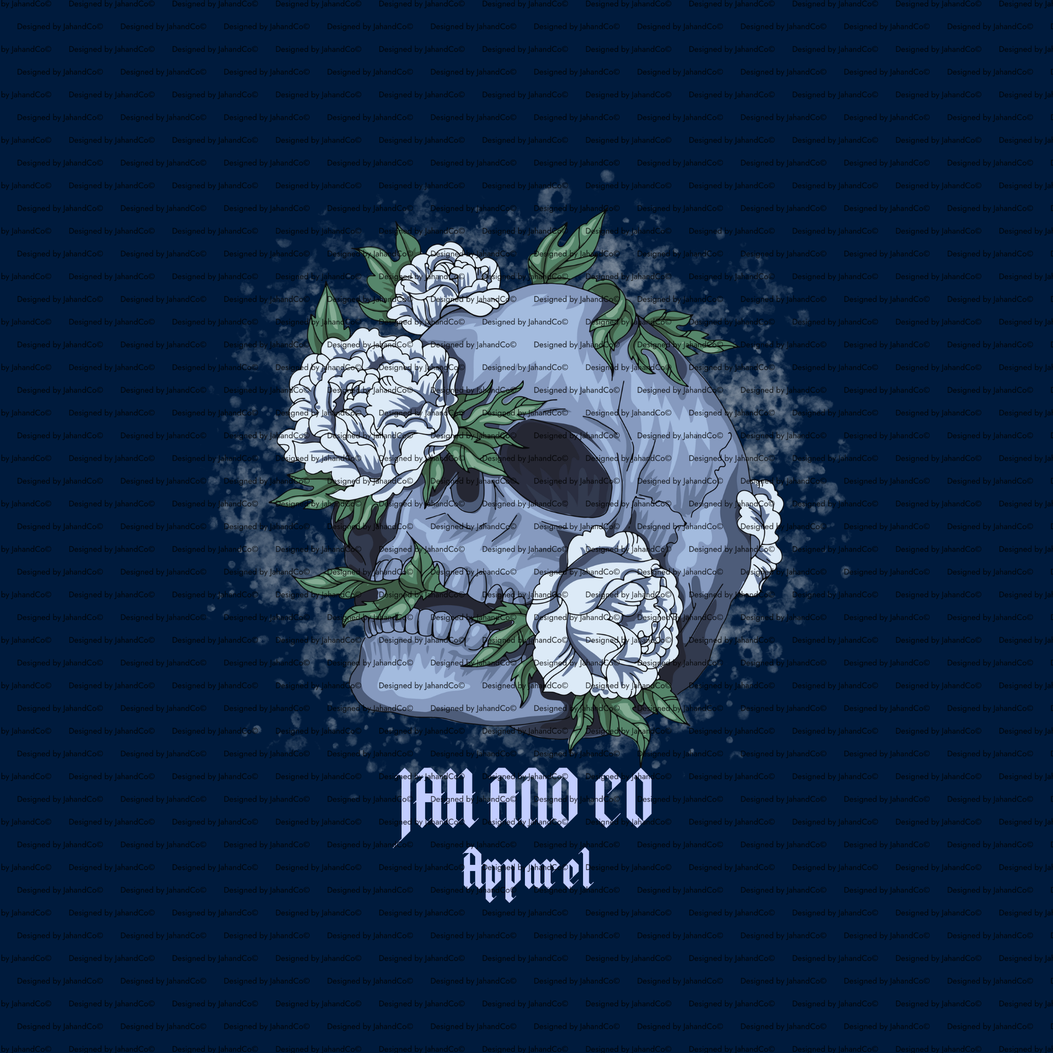 “Jah and Co Apparel” Floral Skull Shirt