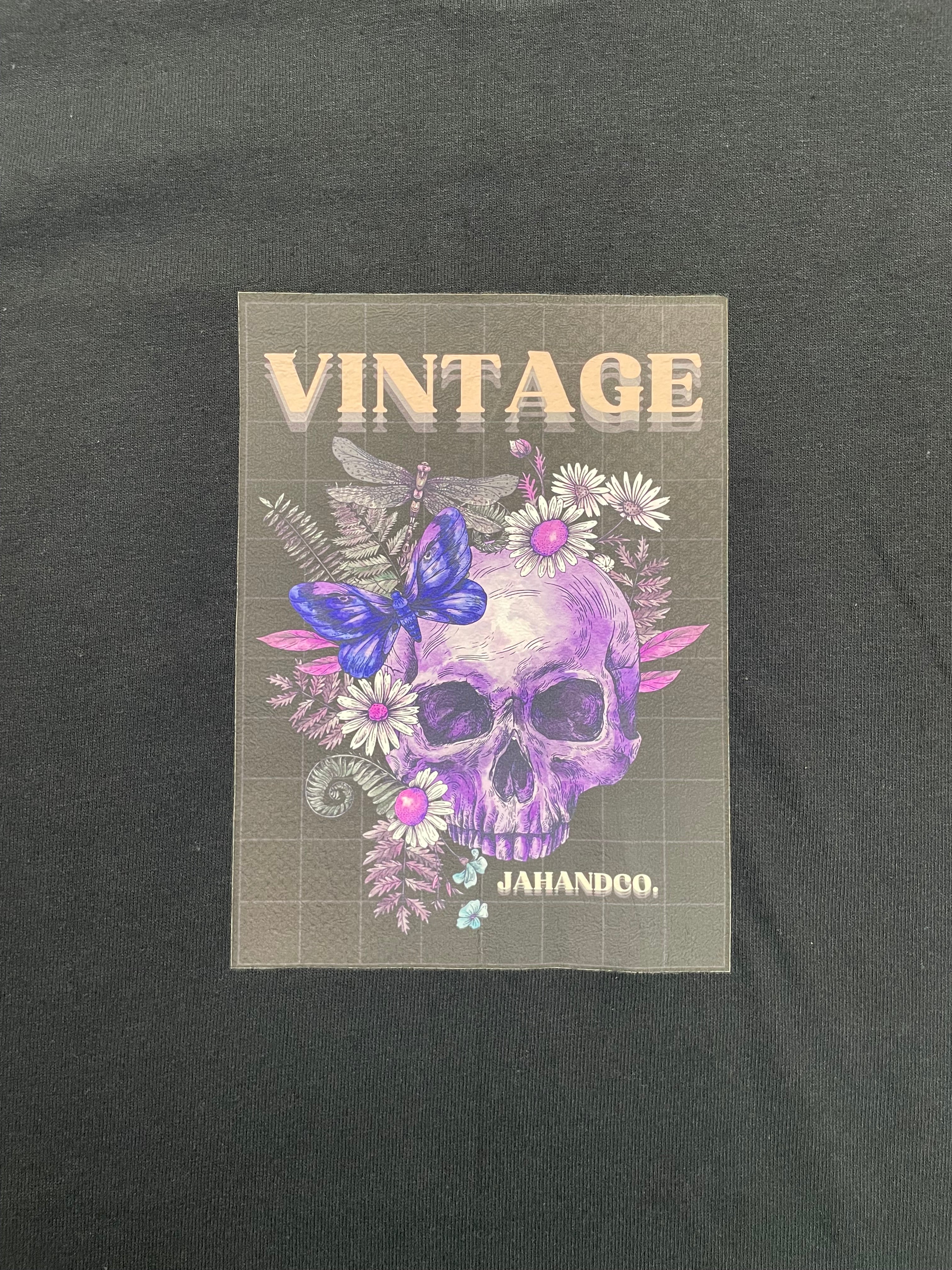 “Jah and Co Vintage” Floral Skull Shirt
