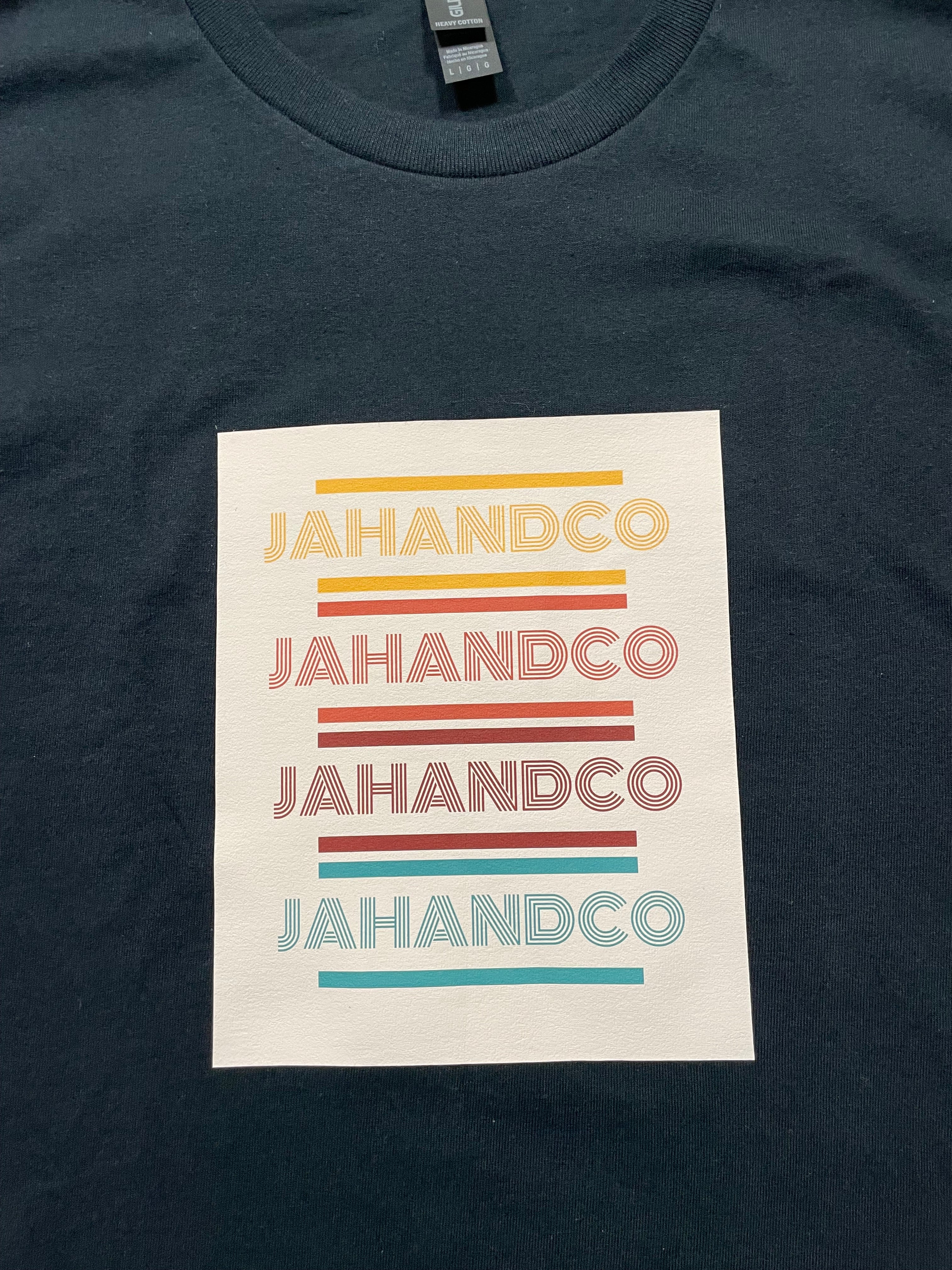“Jah and Co” Retro Letter Shirt